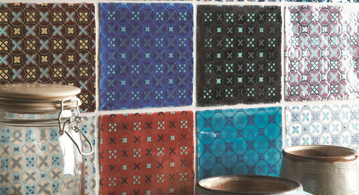 Coloured tiles