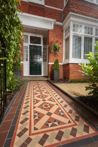 Victorian Floor Tiles in Home Entryway in Bedford