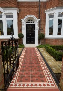 Victorian Floor Tiles in Home Entryway in Bedford