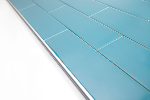 Light blue tile trims