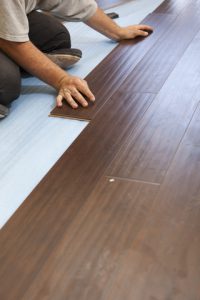 Wooden Flooring being Laid