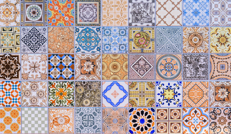 colourful traditional ceramic kitchen tiles